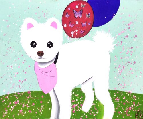 my little and pretty freind 2 by Jinkyeong An, Painting for Sale on Singulart