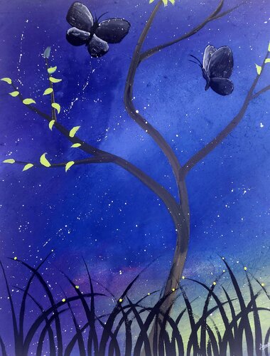 Fly night by Jinkyeong An, Painting for Sale on Singulart