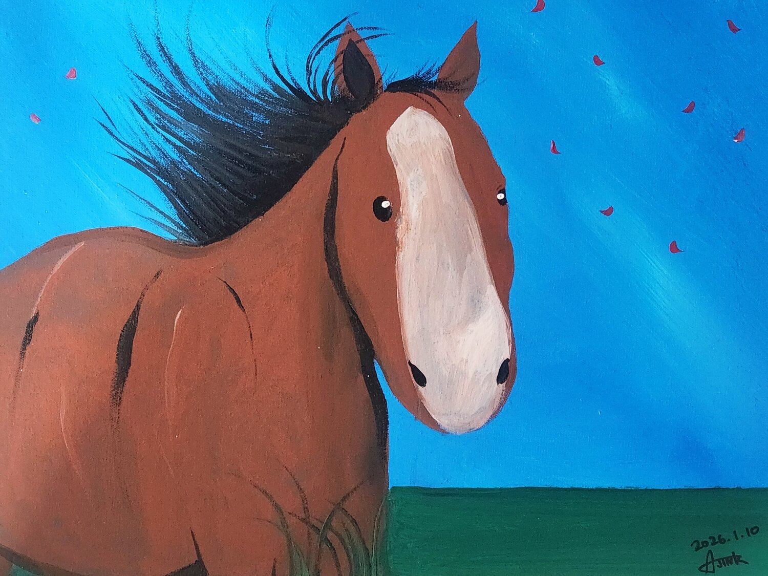 horse narrative Jinkyeong An Original painting for sale