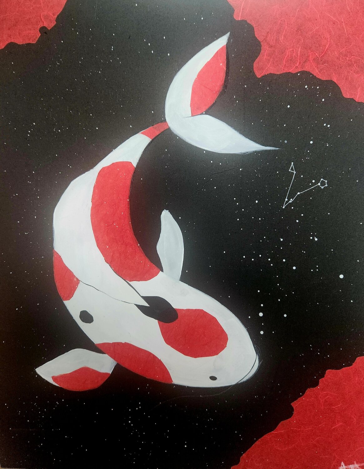 Night swimming Jinkyeong An Original painting for sale