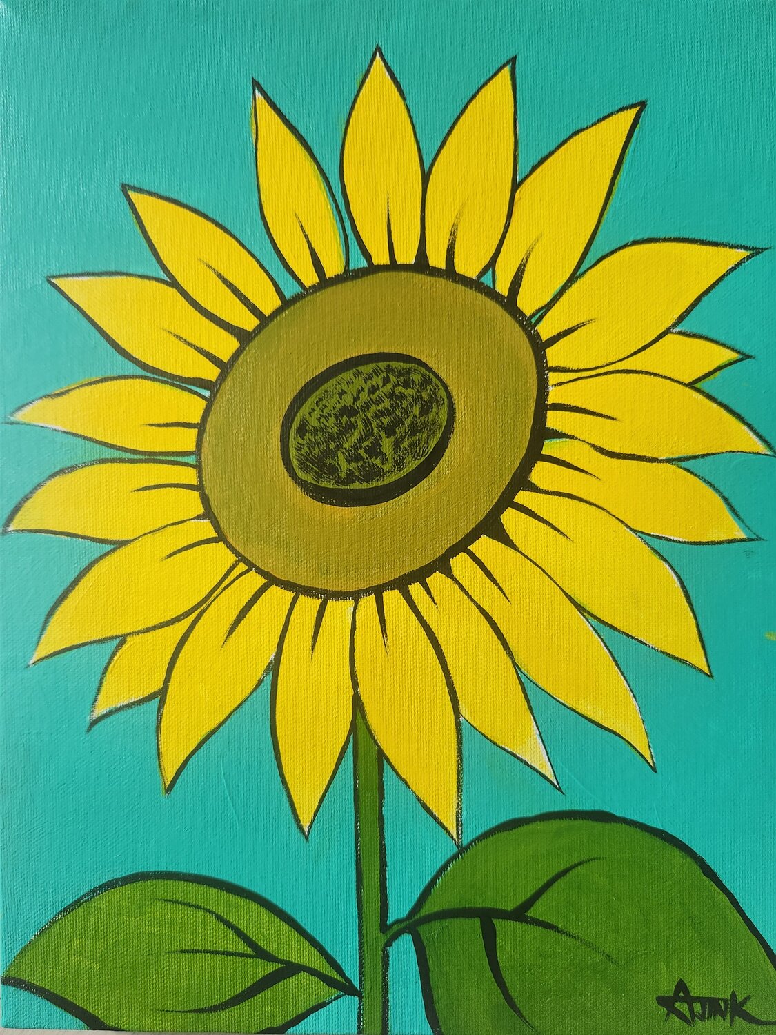 Sunflower Jinkyeong An Original painting for sale