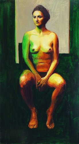 Nude Red Green by Zoja Golubeva, Painting for Sale on Singulart