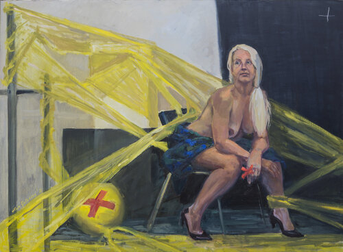 Nude Yellow van Zoja Golubeva, Schilderij te koop op Singulart