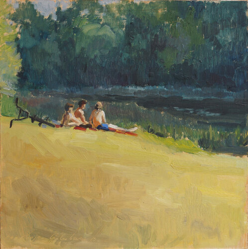 By the river. Kuldiga von Zoja Golubeva, Malerei kaufen auf Singulart