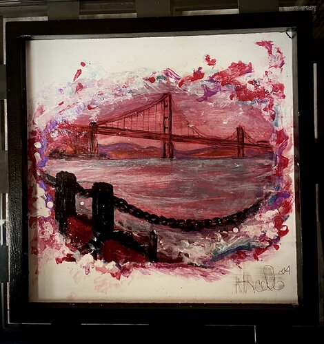Golden Gate by Natasha Acevedo, Painting for Sale on Singulart
