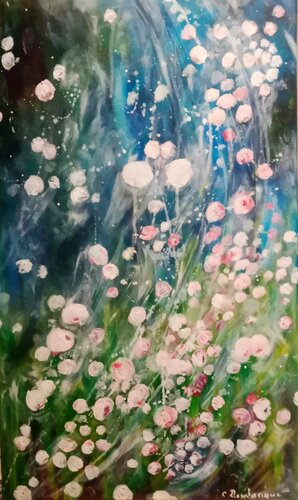 Pluie de fleurs van Christine desplanque, Schilderij te koop op Singulart