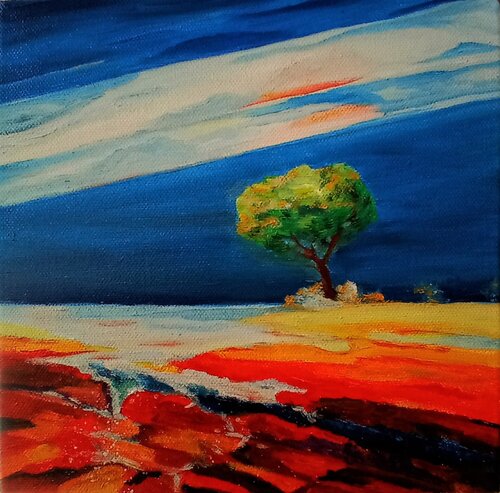 Petit paysage du midi di Christine desplanque, Pittura in vendita su Singulart