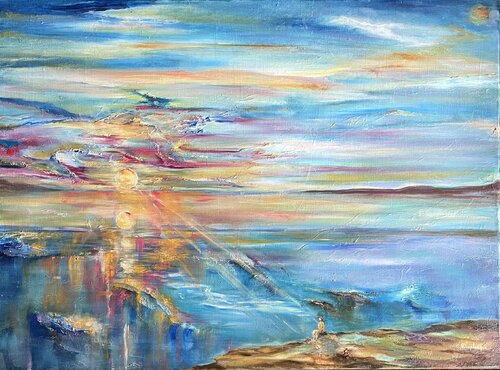 Soleil levant poétique di Christine desplanque, Pittura in vendita su Singulart