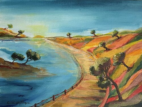 Passerelle du sud van Christine desplanque, Schilderij te koop op Singulart