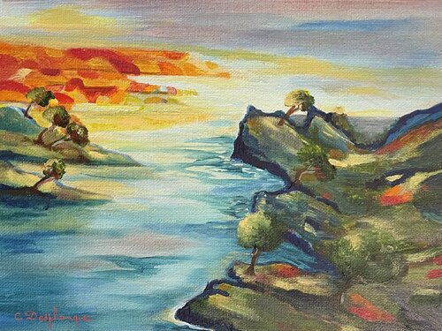 Côtes du Sud van Christine desplanque, Schilderij te koop op Singulart