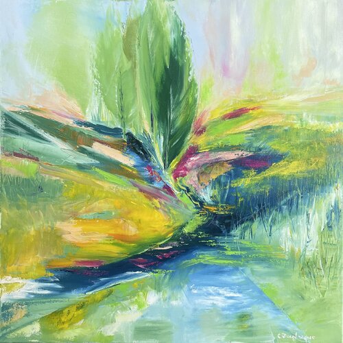 Les trois arbres. van Christine desplanque, Schilderij te koop op Singulart