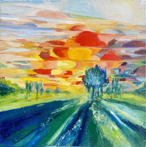 Les arabesques du ciel di Christine desplanque, Pittura in vendita su Singulart