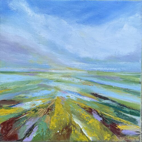 Vue verte di Christine desplanque, Pittura in vendita su Singulart