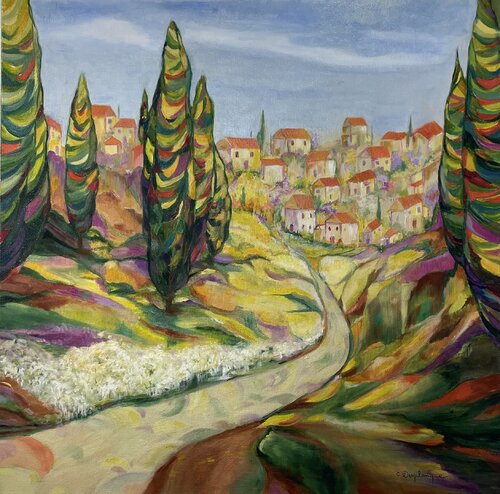 Les sentinelles de Provence di Christine desplanque, Pittura in vendita su Singulart