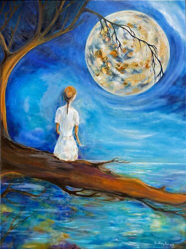 Être dans l immensité de Christine desplanque, Pintura a la venta en Singulart