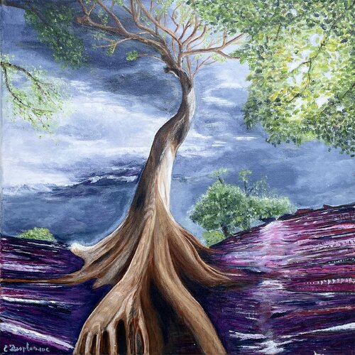 L arbre résilient par Christine desplanque, Peinture en vente sur Singulart