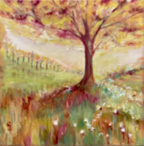 L arbre d automne by Christine desplanque, Painting for Sale on Singulart