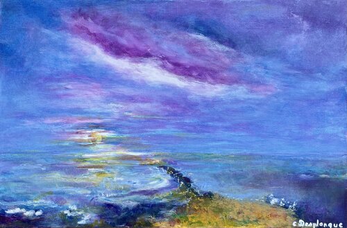 Aube violette van Christine desplanque, Schilderij te koop op Singulart