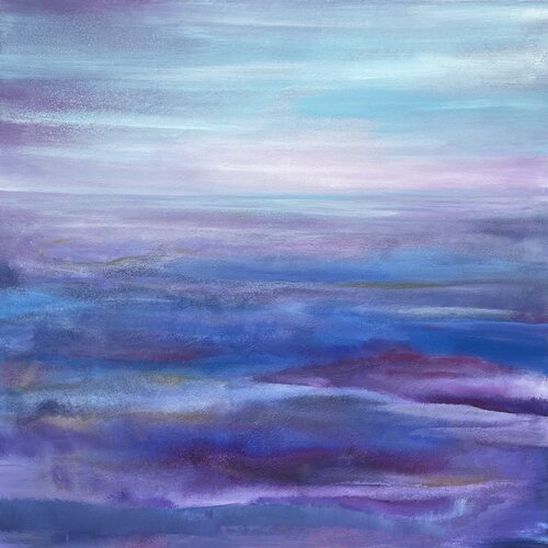 Morgendämmerung über den Seen van Adrian Müller, Schilderij te koop op Singulart