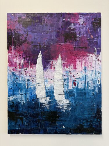 Purple Sails by Florian Arendt, Painting for Sale on Singulart