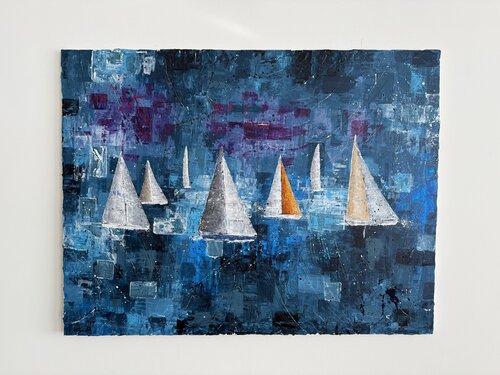 Blue Sail Regatta by Florian Arendt, Painting for Sale on Singulart