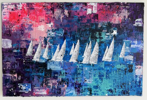 Sailboat Regatta 13 by Florian Arendt, Painting for Sale on Singulart