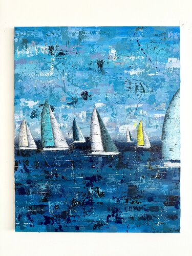 The yellow sail by Florian Arendt, Painting for Sale on Singulart
