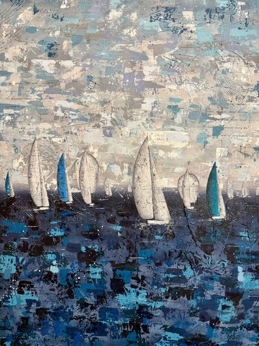 Green Sails by Florian Arendt, Painting for Sale on Singulart