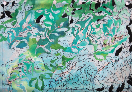 Effeuillage sur papier hollandais IV di Jean-Jacques Pigeon, Opera su carta in vendita su Singulart