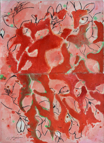 Peinture secrète (Éros effeuillage) XXXV by Jean-Jacques Pigeon, Painting for Sale on Singulart