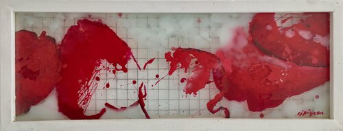 Fleur rouge en partage di Jean-Jacques Pigeon, Pittura in vendita su Singulart
