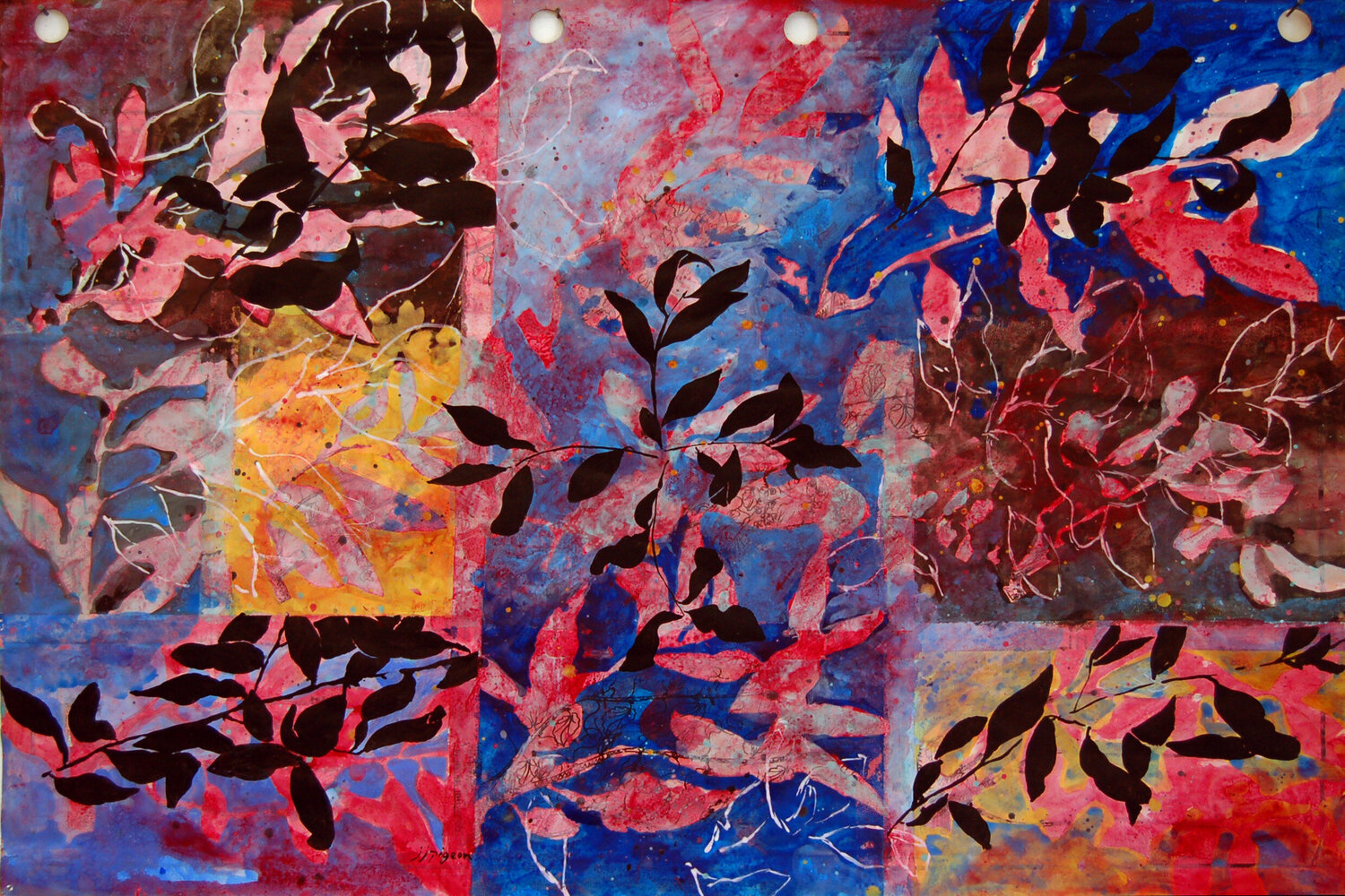 Effeuillage sur papier hollandais XX Jean-Jacques Pigeon Opera su carta in vendita