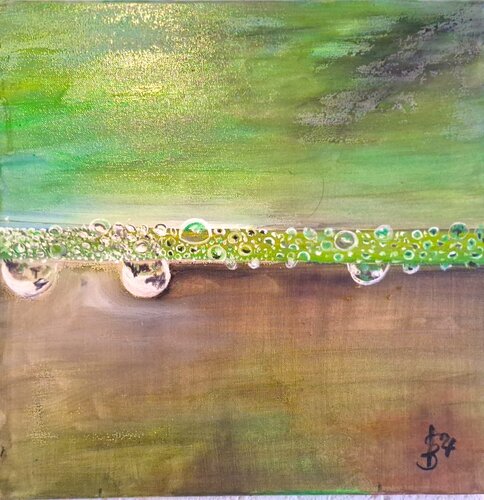 Dauerleihgabe von Wassertropfen 3 van Bernd Stephanny, Schilderij te koop op Singulart