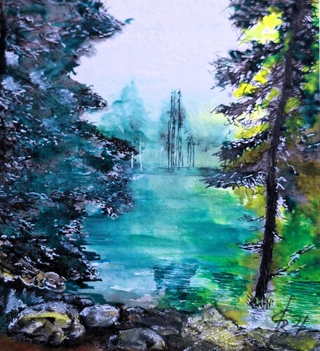 Am Seeufer di Bernd Stephanny, Pittura in vendita su Singulart