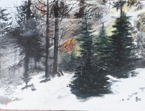 Im Tannenwald von Bernd Stephanny, Malerei kaufen auf Singulart