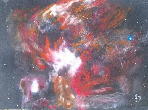 Galaxiennebel par Bernd Stephanny, Œuvre sur papier en vente sur Singulart