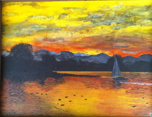 Am See van Bernd Stephanny, Schilderij te koop op Singulart