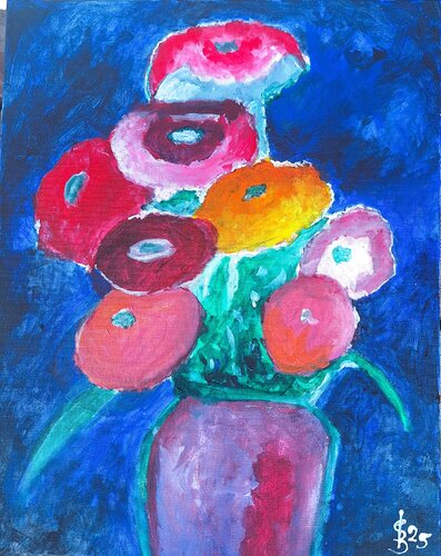 Blumenstilleben nach Alexej Jawlensky von Bernd Stephanny, Malerei kaufen auf Singulart