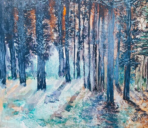 Im Blätterwald van Bernd Stephanny, Schilderij te koop op Singulart