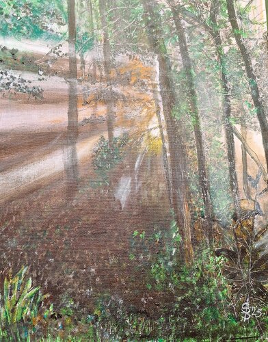 I, Wald bei Sonneneinfall by Bernd Stephanny, Painting for Sale on Singulart
