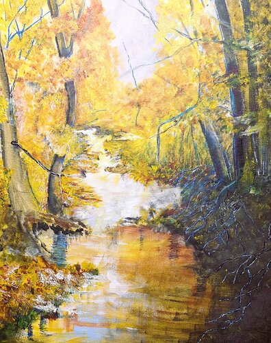 Herbstwald von Bernd Stephanny, Malerei kaufen auf Singulart