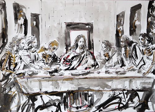 The Last Supper de Antigoni Tziora, Dibujo a la venta en Singulart