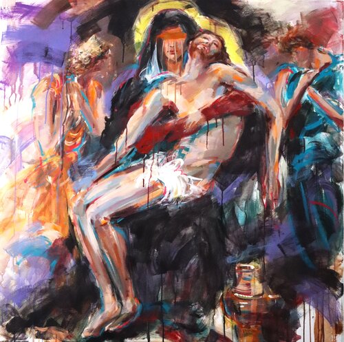 Pieta Reimagined by Antigoni Tziora, Painting for Sale on Singulart