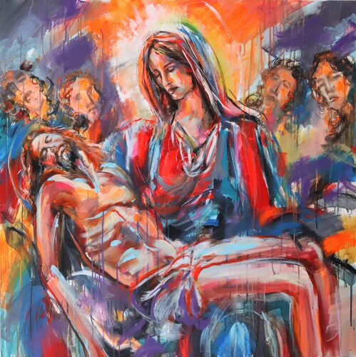 Pieta Reimagined II by Antigoni Tziora, Painting for Sale on Singulart