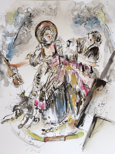 Just Like a Melody by Antigoni Tziora, Drawing for Sale on Singulart