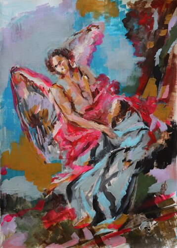 The Healing Angel de Antigoni Tziora, Pintura a la venta en Singulart