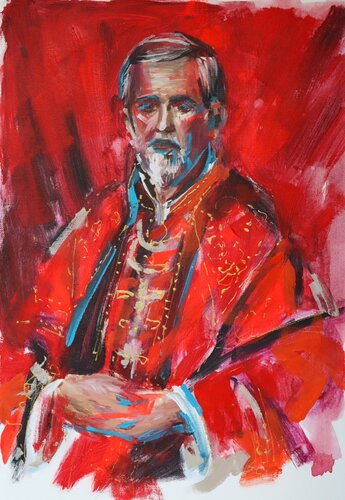The Priest by Antigoni Tziora, Painting for Sale on Singulart