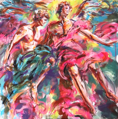 The Duality of Heaven and Earth by Antigoni Tziora, Painting for Sale on Singulart