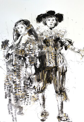 Echoes of Rembrandt de Antigoni Tziora, Dibujo a la venta en Singulart