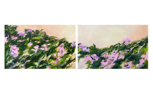 Climbing Flowers abstract painting by Iryna Bondar, Painting for Sale on Singulart